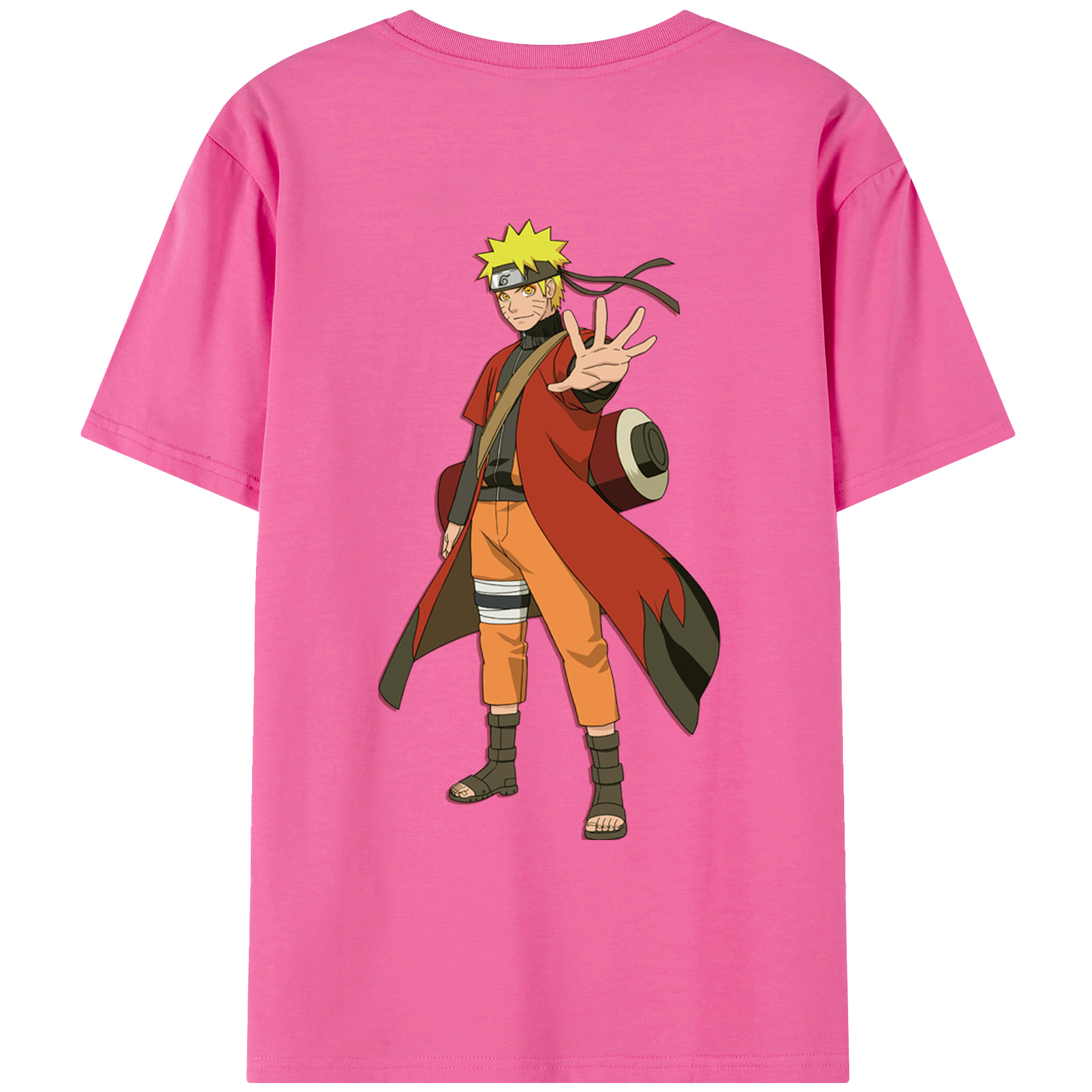 （画像用） NARUTO -ナルト- うずまき ナルト Uzumaki Naruto レディース半袖Tシャツ(バックプリント)